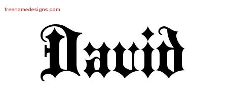 Old English Name Tattoo Designs David Free Lettering - Free Name Designs 200_x_450_jpg