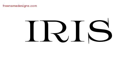 Flourishes Name Tattoo Designs Iris Printable - Free Name Designs 200_x_450_jpg