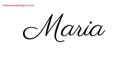 Classic Name Tattoo Designs Maria Graphic Download - Free Name Designs 200_x_450_jpg