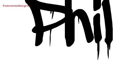 Graffiti Name Tattoo Designs Phil Free - Free Name Designs 200_x_450_jpg