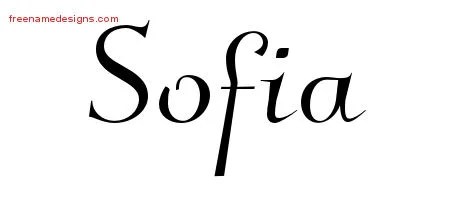 Elegant Name Tattoo Designs Sofia Free Graphic Free Name Designs