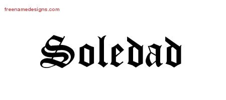 Blackletter Name Tattoo Designs Soledad Graphic Download - Free Name Designs 200_x_450_jpg
