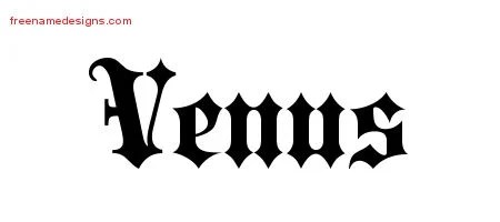 Old English Name Tattoo Designs Venus Free - Free Name Designs 200_x_450_jpg