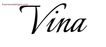 Calligraphic Name Tattoo Designs Vina Download Free - Free Name Designs 200_x_450_jpg