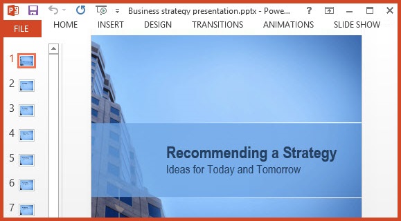 Free Business Strategy Ppt Template Free Powerpoint Templates