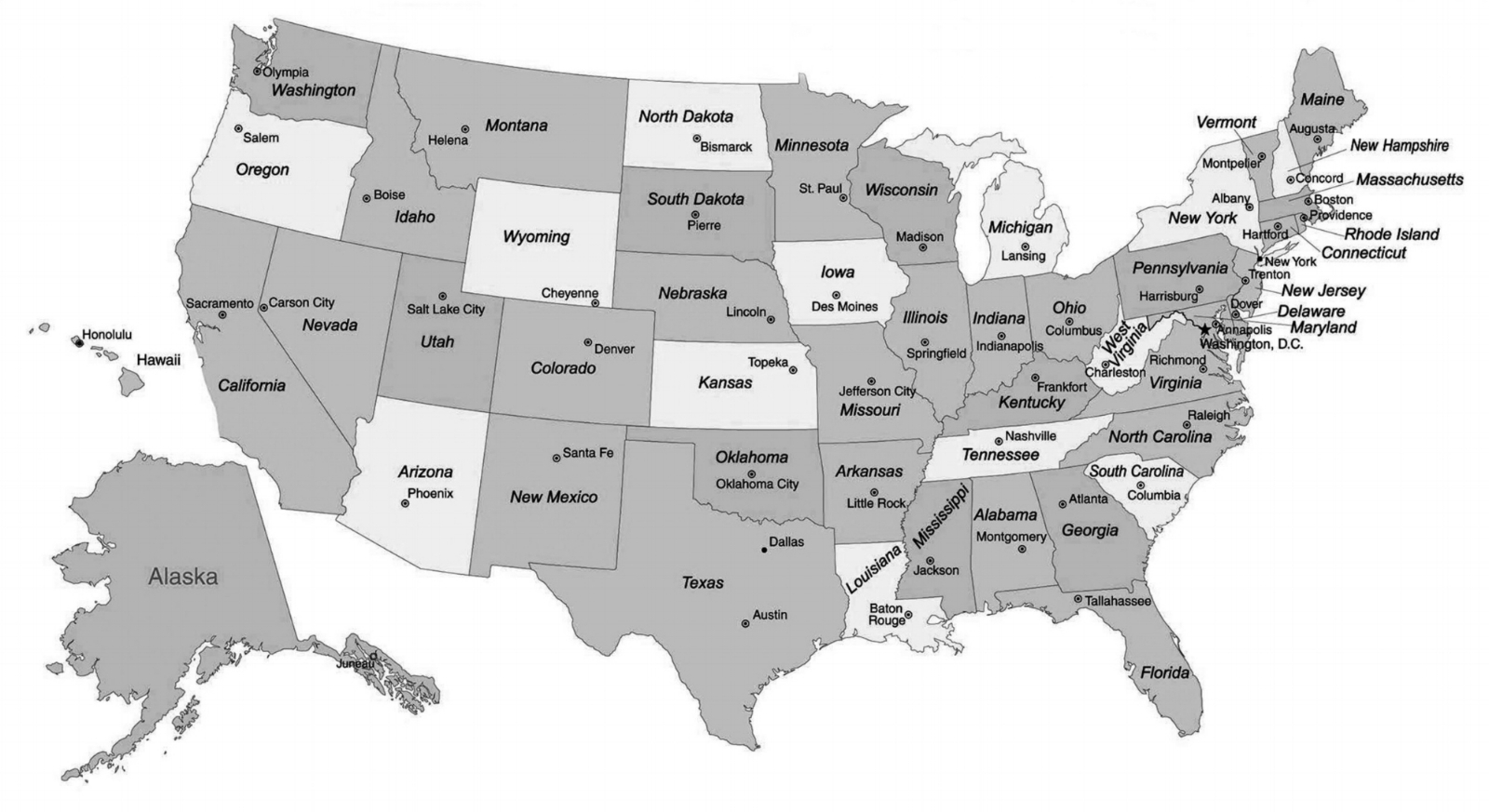Map Of The United States Of America With Capital Cities Free Map Usa Crossing The Usa 