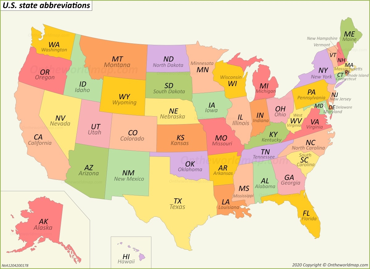 United States Map With States And Free Printable Map U S State Map 6 