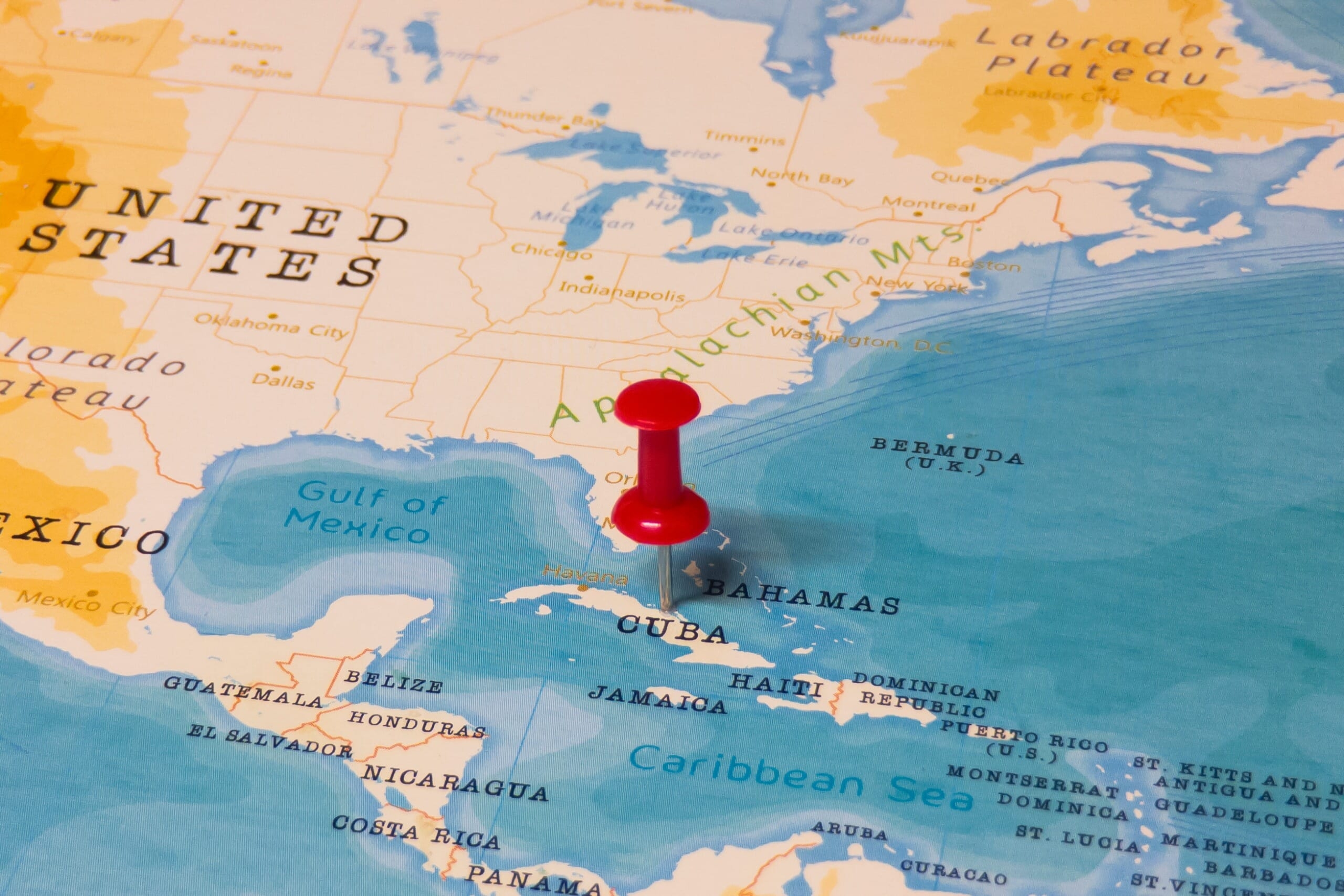 Cuba On A World Map Free Printable Map Where Is Cuba Mappr 