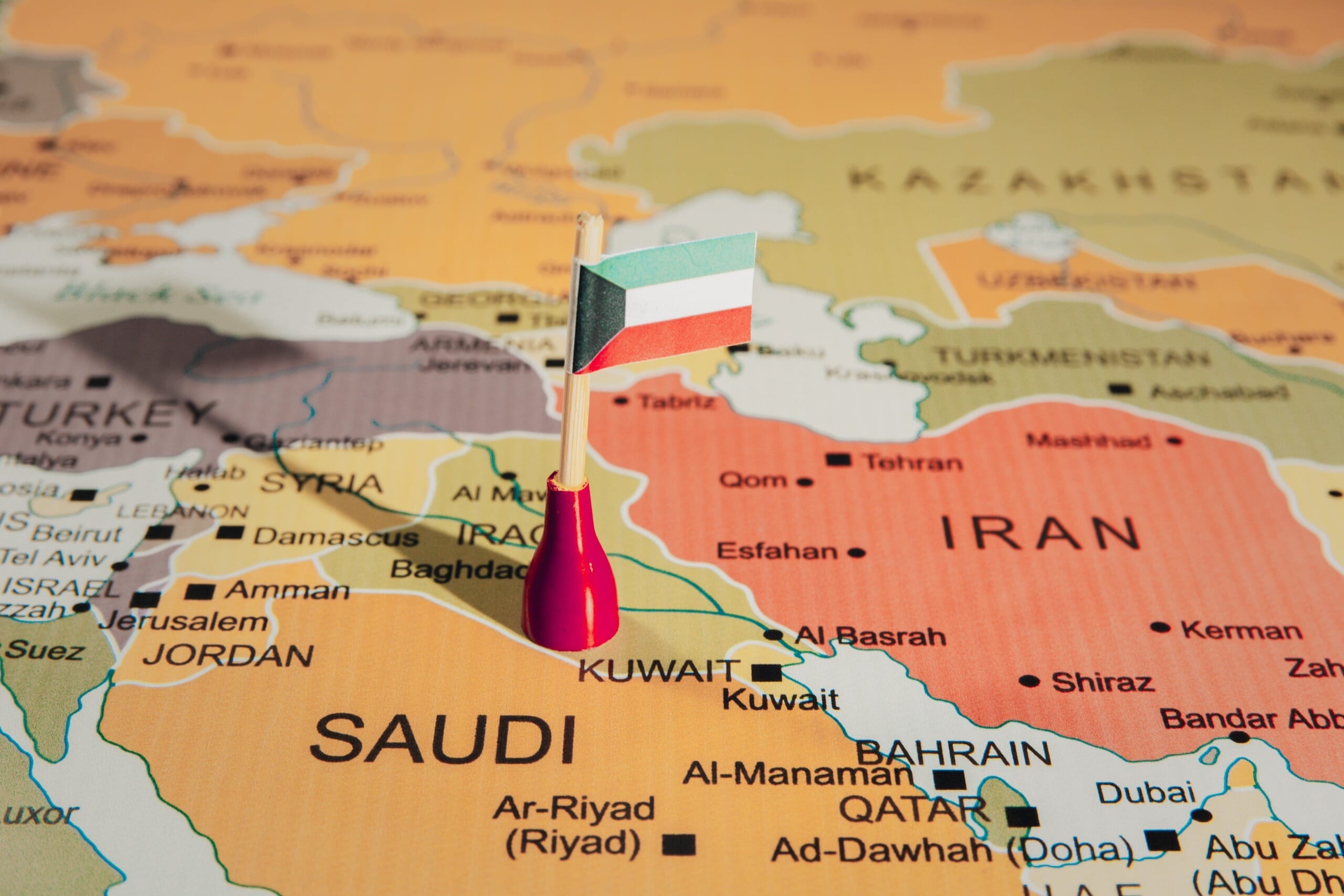 Kuwait Map In World Map Free Printable Map Where Is Kuwait Mappr 