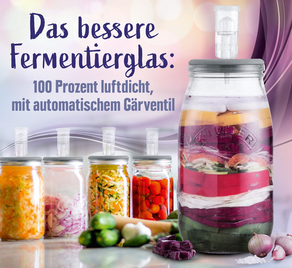 IIRC Fermentierglas Set – 2x 1 Liter Gläser Mit Gärventil, Gewichten, Zange & Stampfer – Für Sauerkraut, Kimchi & Gurken Sauerkrautglas Set