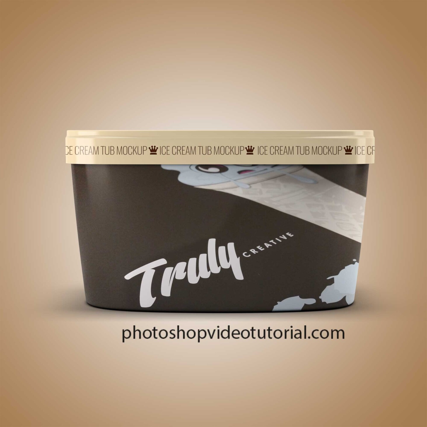 Free Ice Cream Container MockUp Free PSD Freebies Mockup