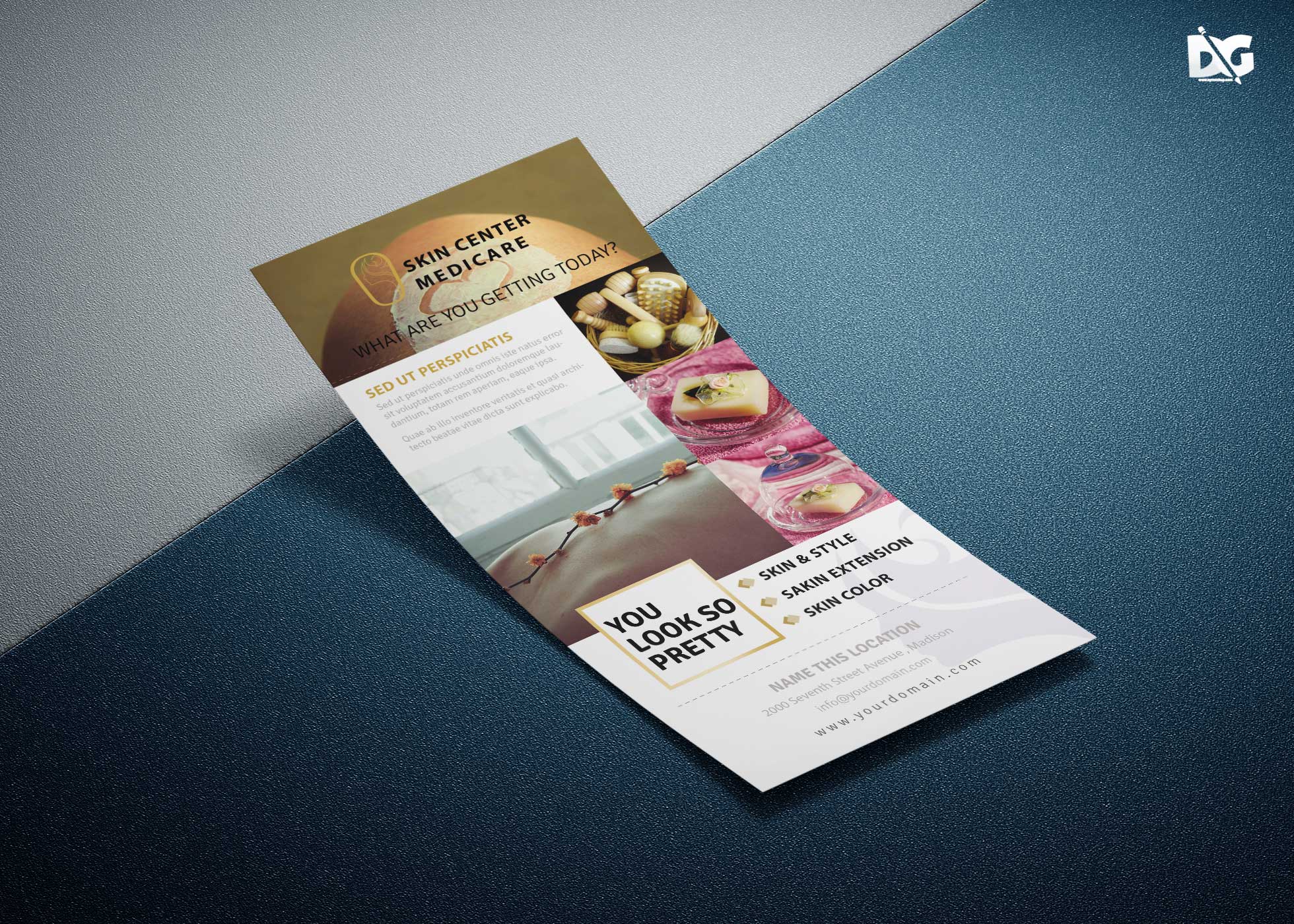 But look at the various samples in our collection where we give you the option to add the visiting card templates as well to make it look customized to your guests. Free Skin Card Rack Card Design Template Psd Freebies Mockup