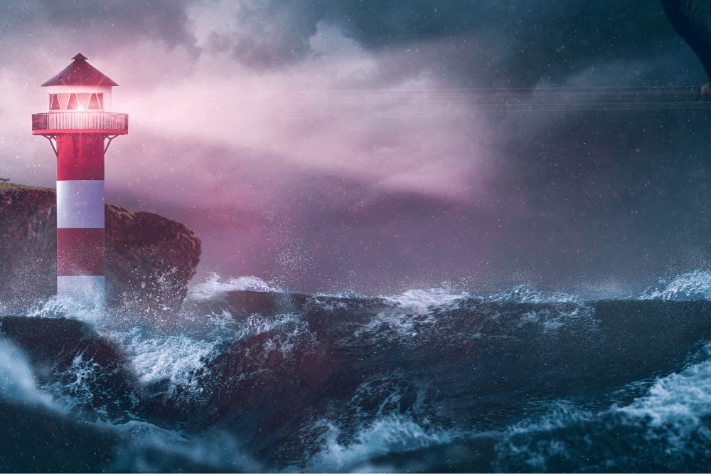 storm and lighthouse