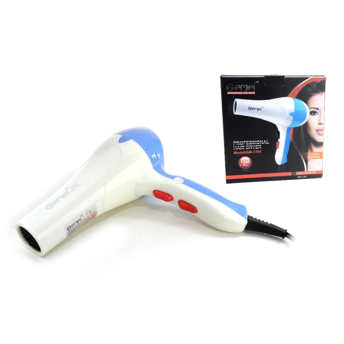 Secador De Cabelo Gemei 1200w Gm1701