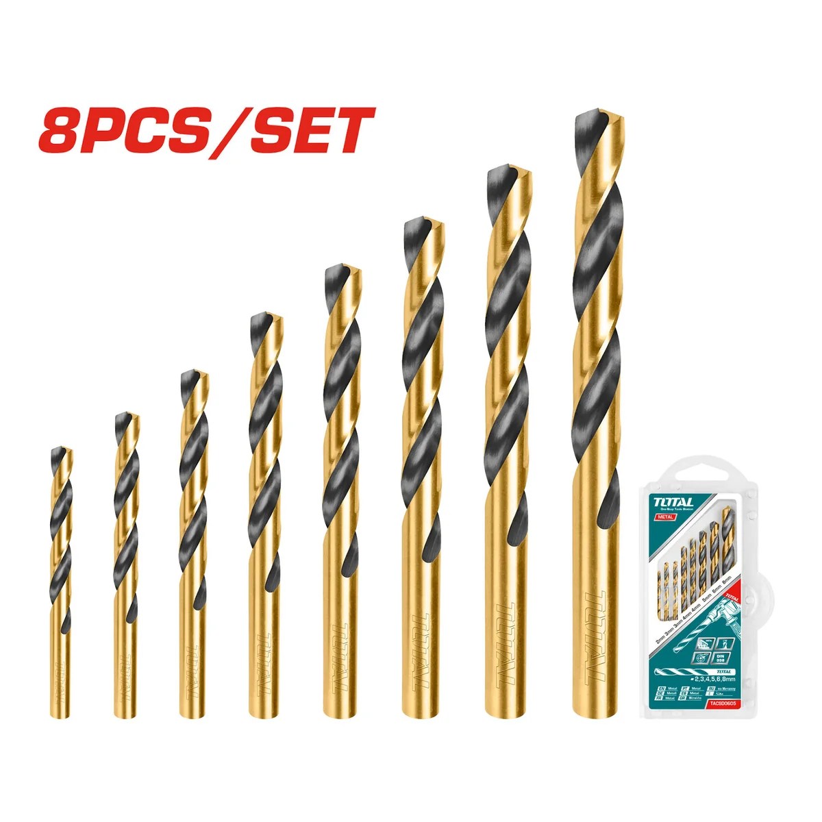 Conjunto De Brocas Hss 8 Peças