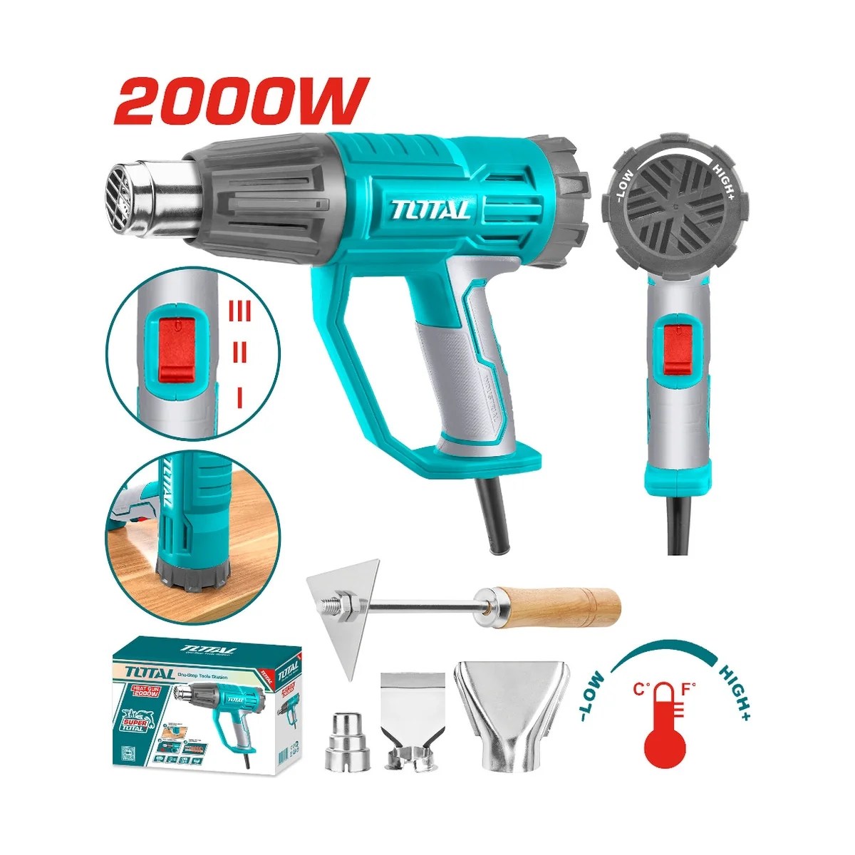 Soprador Térmico 2000W com Temperatura Ajustável