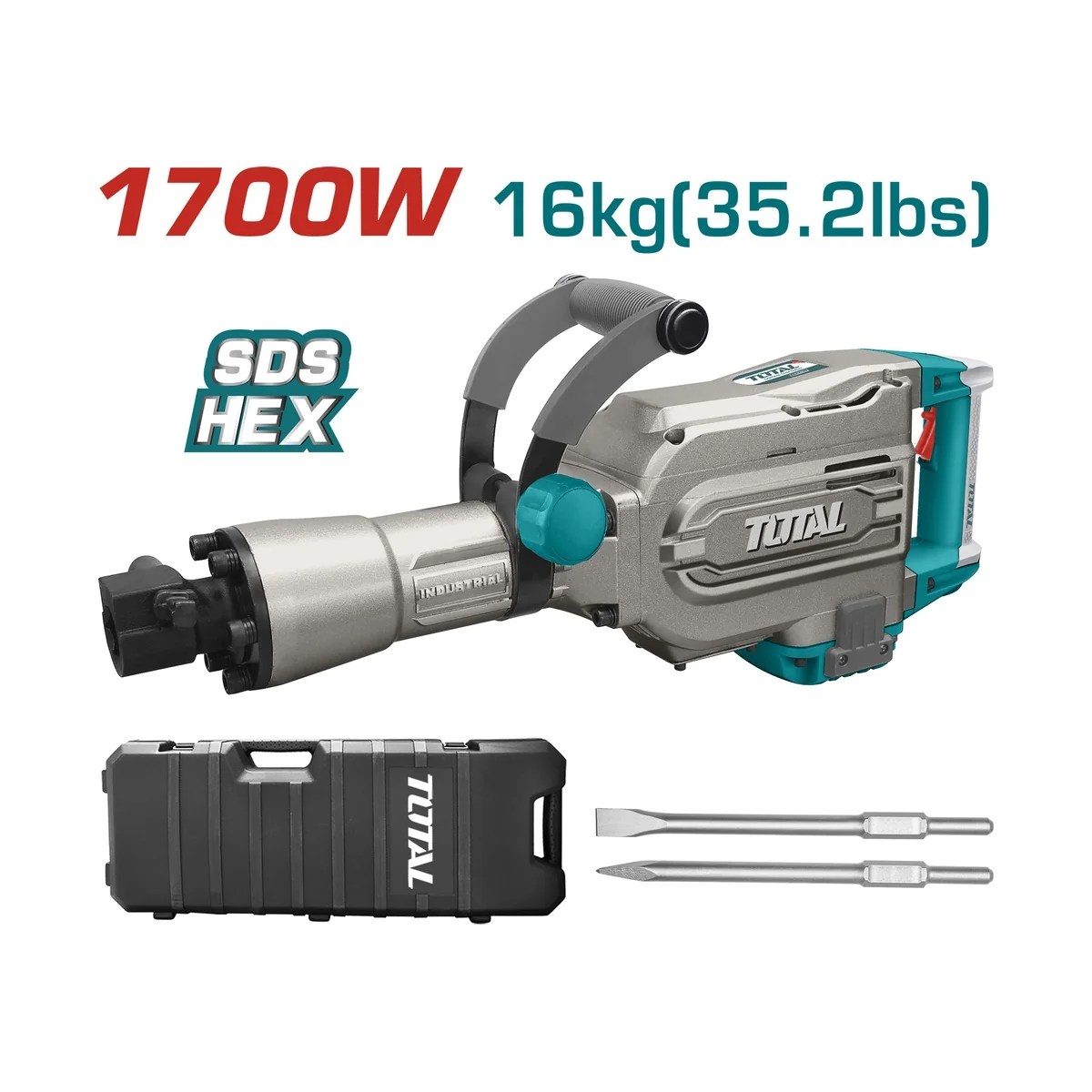 Martelo Demolidor Elétrico 1700W 45J 16kg