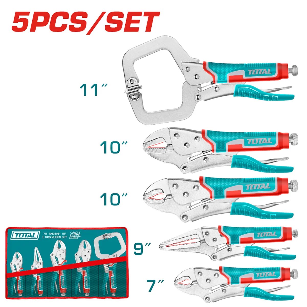 Conjunto De Pinças De 5 Peças
