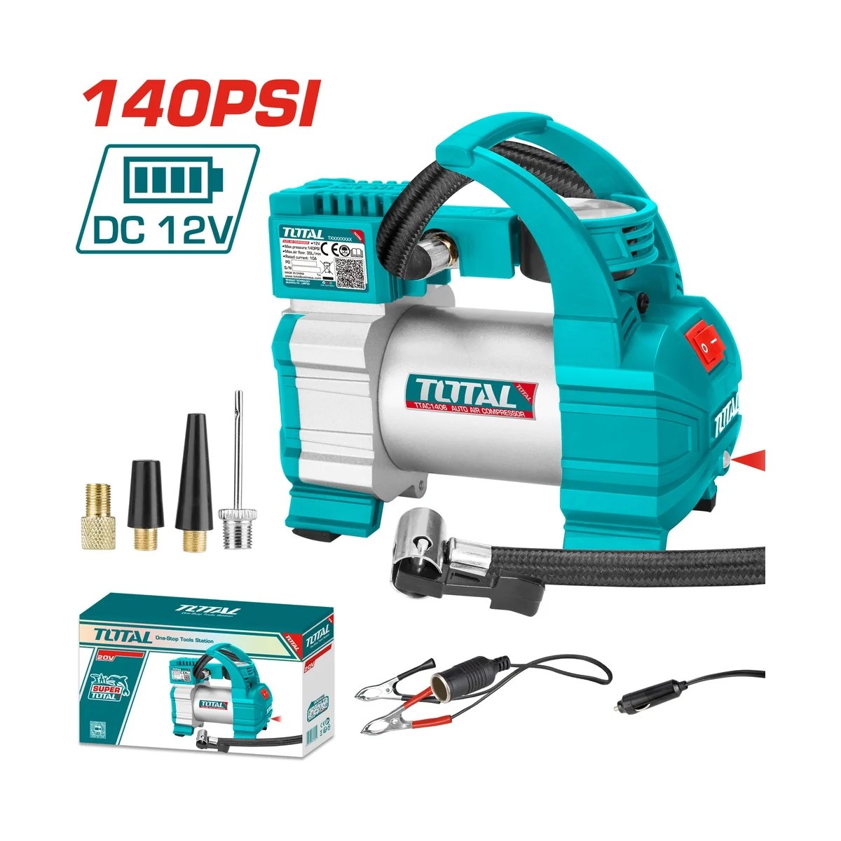 Compressor de Ar Automotivo 12V 140 PSI