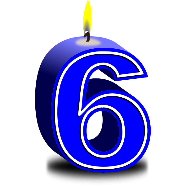 Ten candles for your birthday. Birthday Candle 6 Free Svg