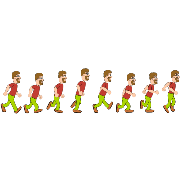 Sprite sheet for cartoon acid toxic explosion, mobile, flash game effect . Man Sprite Sheet Free Svg