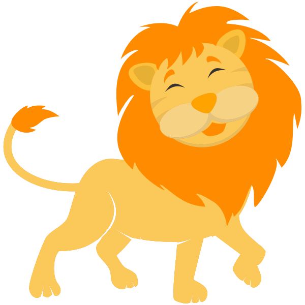 Vector graphics of a baby animal. Lion 1 Free Svg