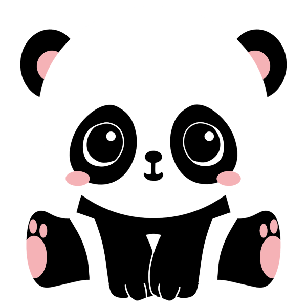 1380 cute panda free vector. Adorable Panda Free Svg