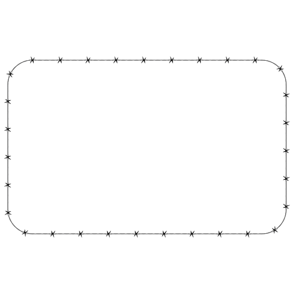 Barbed Wire Rounded Rectangle Frame Border Openclipart - Premium Gradient Wallpaper Gallery - 4K