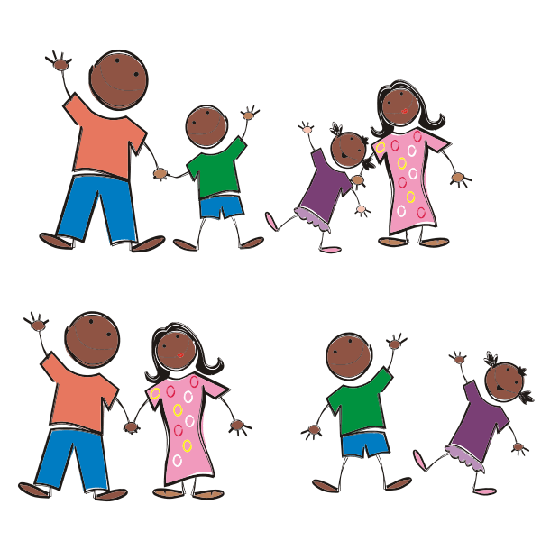 Bundle 9 afro woman peek a boo i see you pretty half face svg cut files for silhouette and cricut. Stick Figure Black Family Free Svg