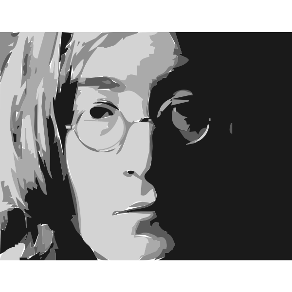 This time i will draw the face of a very famous legendary artist john lennon. John Lennon Portrait Vector Image Free Svg