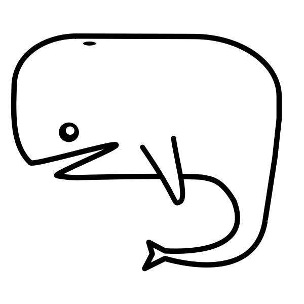 Please credit due to homeschoolkidsclub.com. Outlined Whale Free Svg