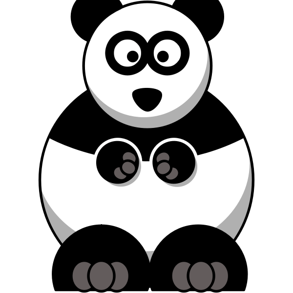 Friendly and cute pandas set. Cartoon Panda Free Svg
