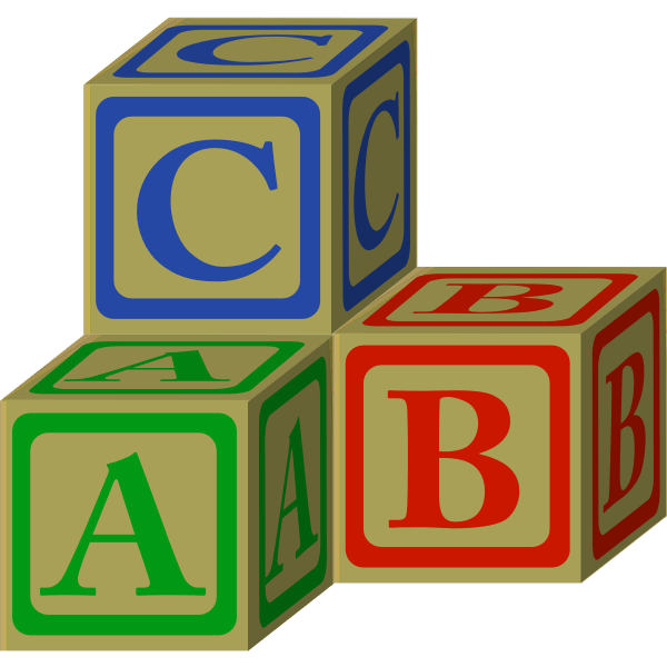 Size baby blocks by creative. Abc Blocks Vector Image Free Svg