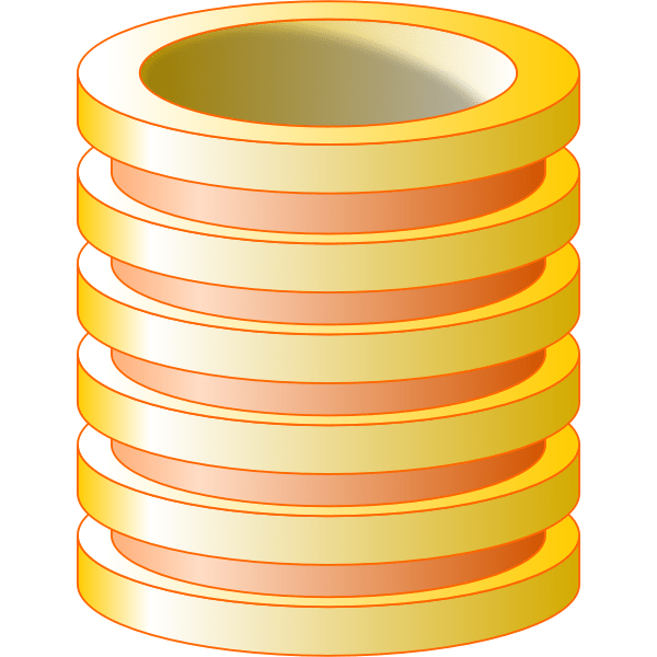 Yellow Vector Image Of Database Free Svg