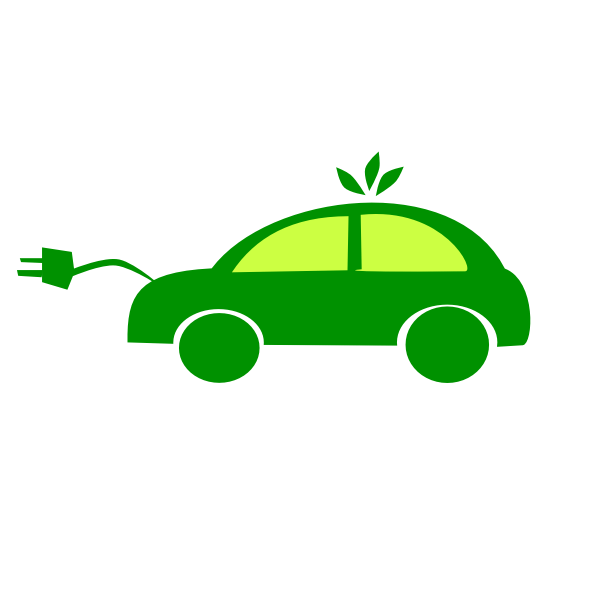 Electric car vector clip art