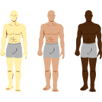 Vector clip art of stick man selection