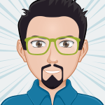 Cartoon guy with long nose vector image
