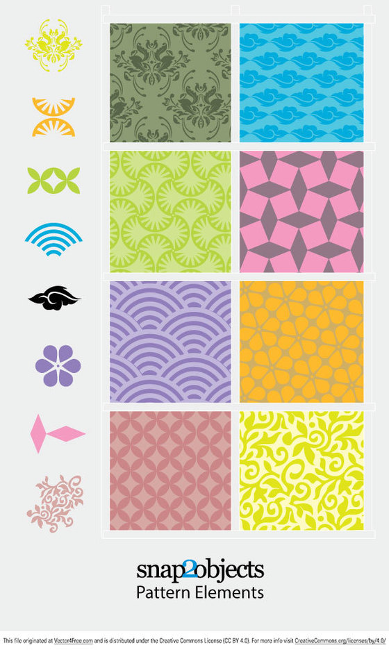 Decorative Pattern Elements Vector Collection Free Vector Freeimages - Minimal Image Collection - High Resolution Quality