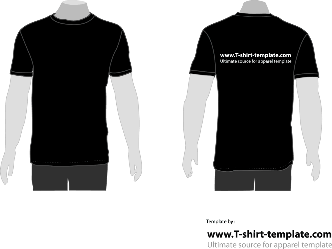Get this polo shirt template vector graphic or download more apparel, clothing and shirt related clipart! Vector Model T Shirt Template Front Back Freevectors