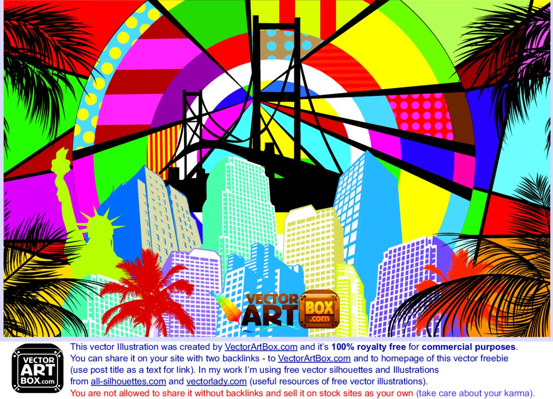 Awesome free vector pop art style background