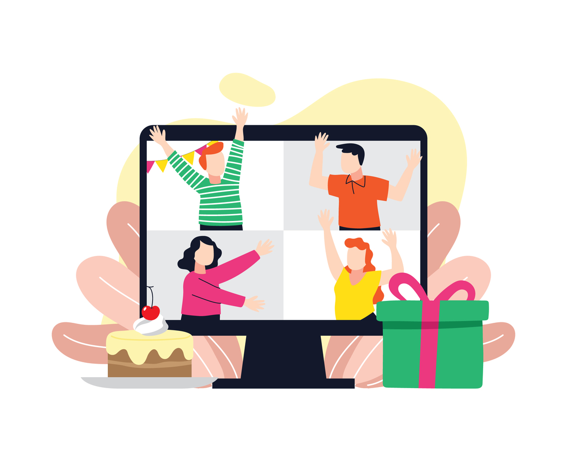 Virtual birthday party