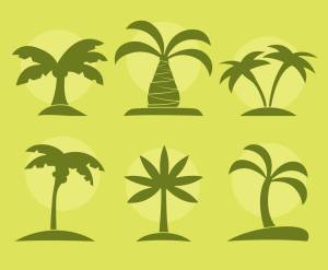 vector palm silhouette tree freevector