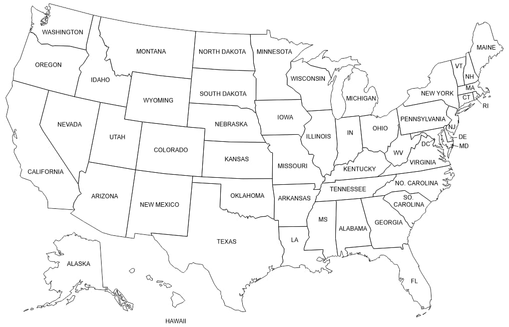 Usa Map Royalty Free Vector Image Usa Map Vector 15906166 Free Usa Free Vector Usa Map US 50 States Map Dxf Files 