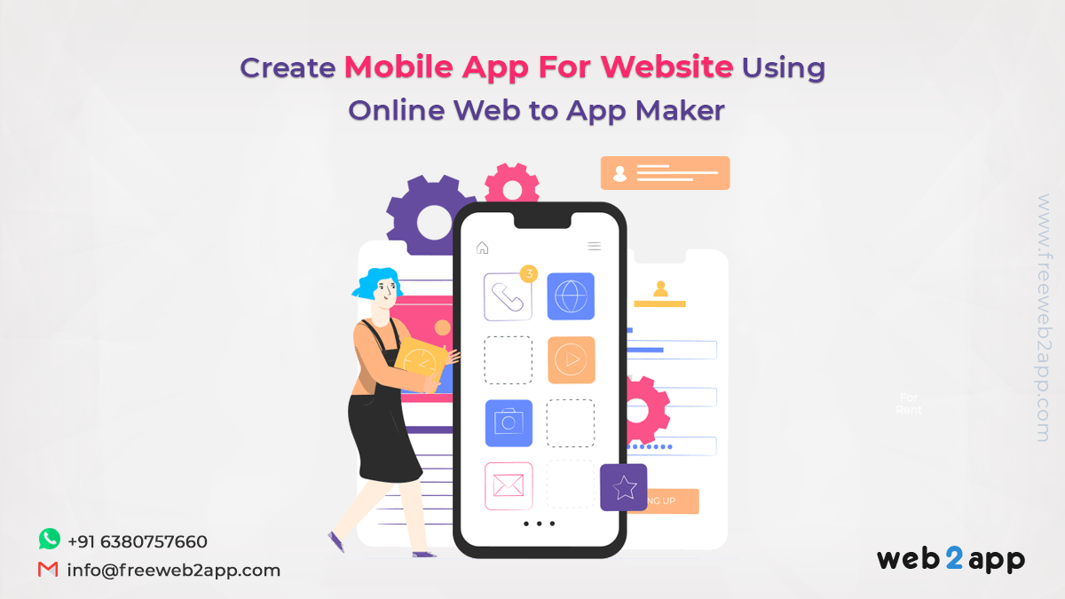 Create a mobile app for website using online web to app maker