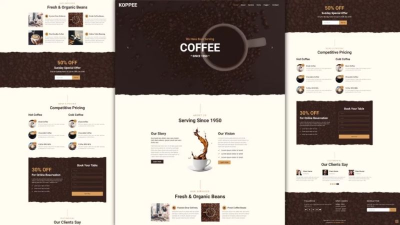 How To Create Coffee Website Using Html Css Coffee Website - Desktop City Textures for Desktop
