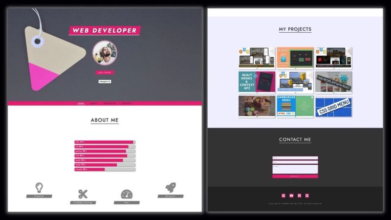 How To Make A Personal Portfolio Website Design Freewebsitecreate - Gradient Arts - Elegant HD Collection