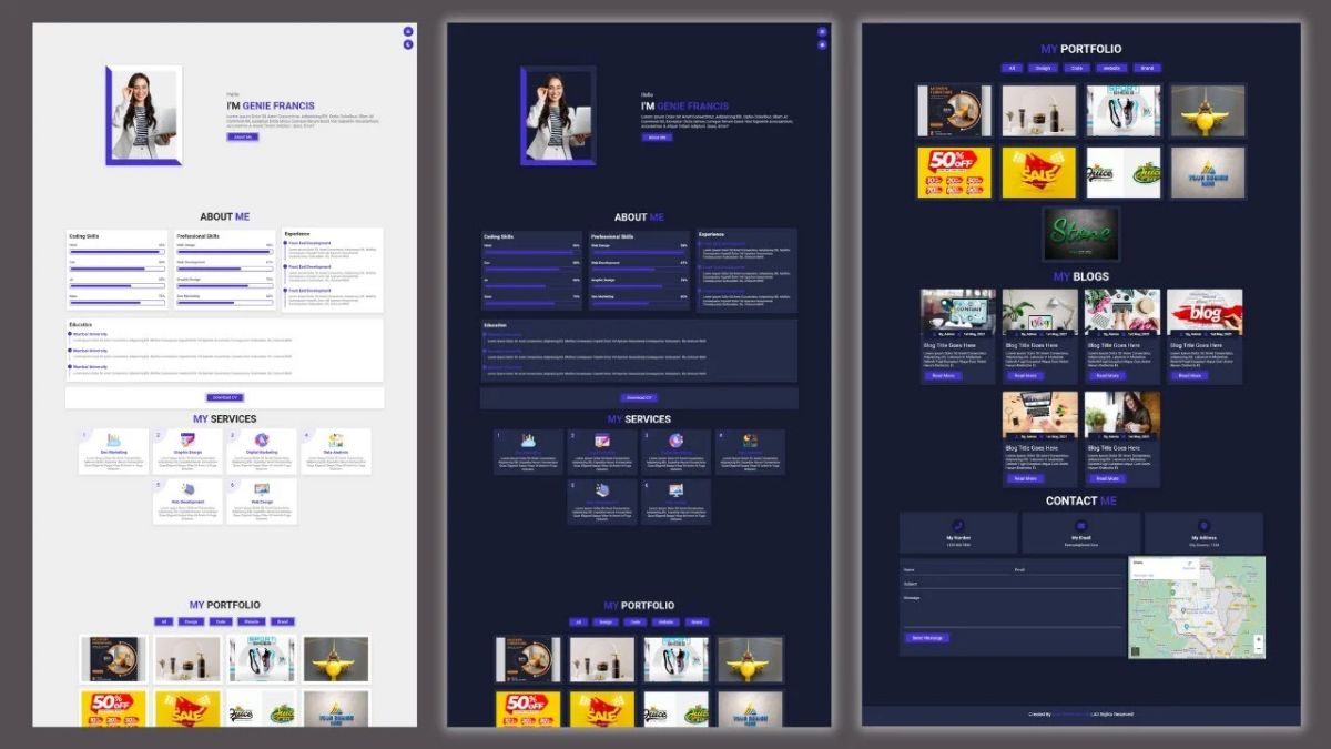 Personal Portfolio Website Free Download – FreeWebsiteCreate