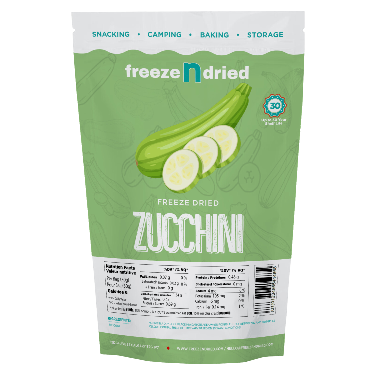 Freeze Dried Zucchini
