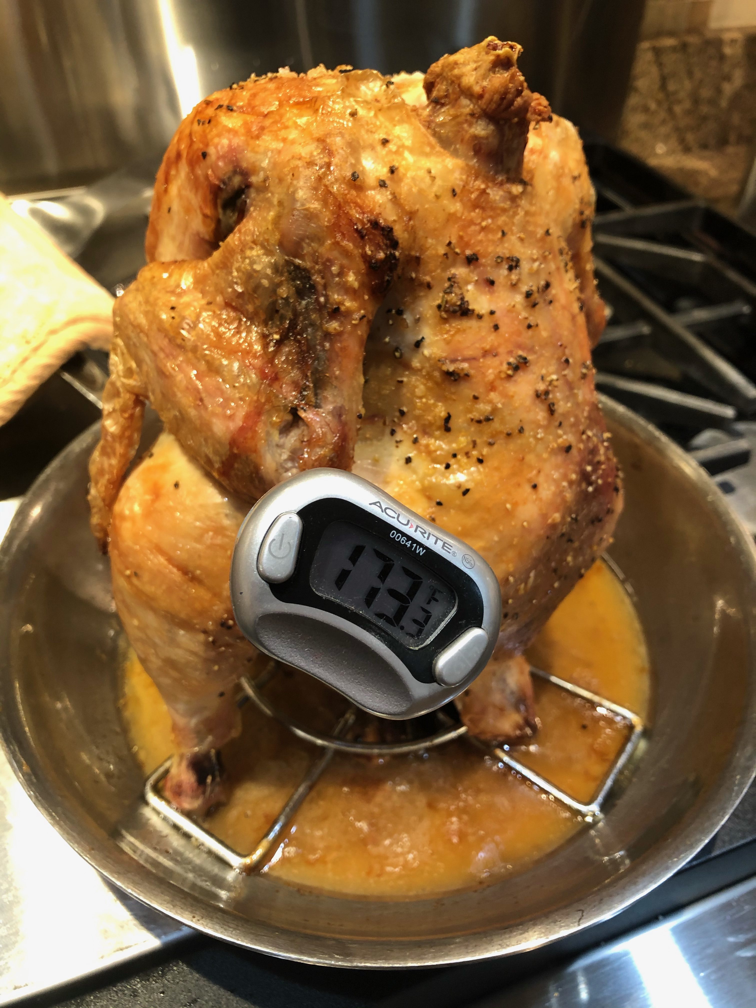 Temp higher than desired.