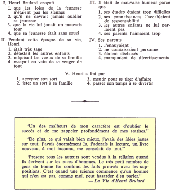 in French Text from Stendhal (Levels AB